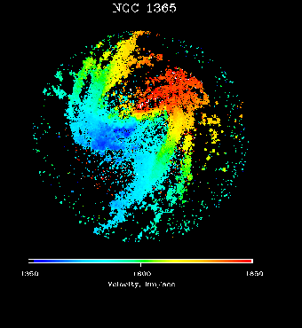 NGC 1365 velocity field image